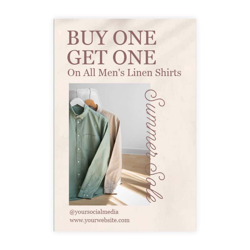BOGO sign design artwork on a white background