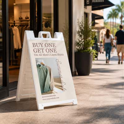 Buy One Get One A-Frame Sign with Custom Text - alternate view