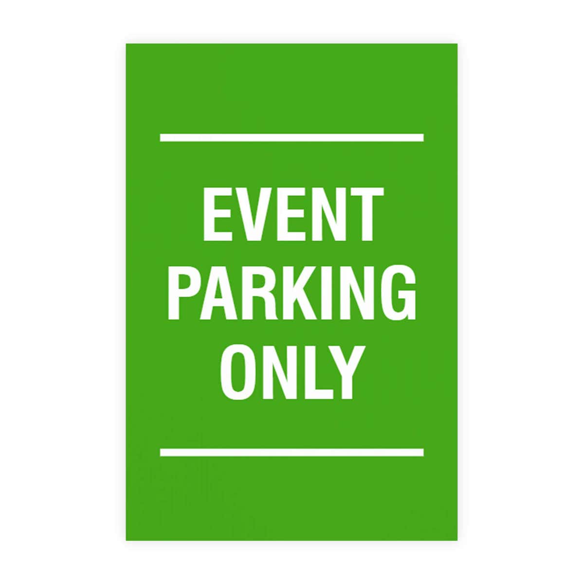 Event Parking Only sign design shown on a white background