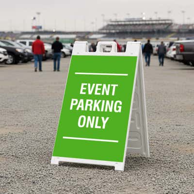 Event Parking Only A-Frame Sign with Custom Text - alternate view