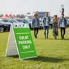 Event Parking Only A-frame sign guiding guests at a state fair