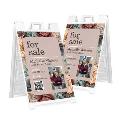 Two park here sandwich board signs for $10 and $25 