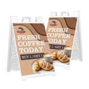 Fresh Coffee A-Frame Sign with Custom Text