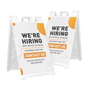 Modern We're Hiring A-Frame Sign with Custom Text