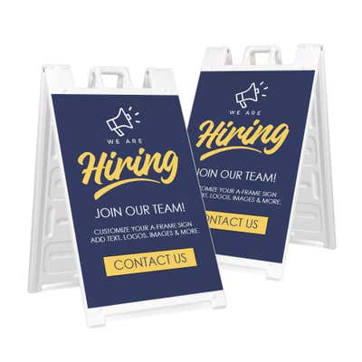 Two park here sandwich board signs for $10 and $25 