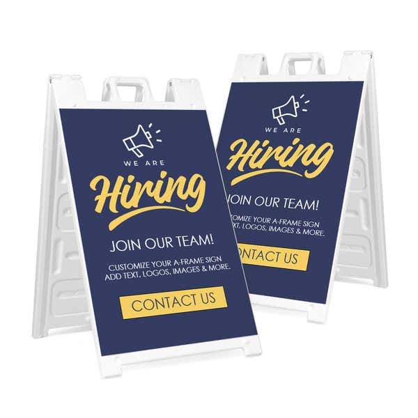 We Are Hiring A-Frame Sign with Custom Text