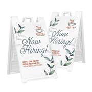 Cafe Now Hiring A-Frame Sign with Custom Text