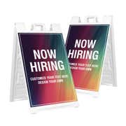 Now Hiring A-Frame Sign with Custom Text