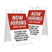Now Hiring Apply Within A-Frame Sign with Custom Text