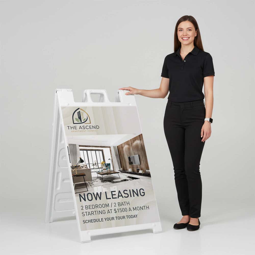 Now Leasing A-Frame Sign - Customizable