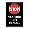 Parking lot full sign design artwork on a white background