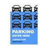 Parking Enter Here sign design shown on a white background