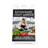 Front view of the restaurant staff wanted A-frame sidewalk sign