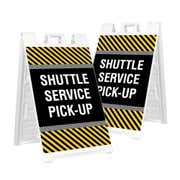 Shuttle Service Pick-Up A-Frame Sign with Custom Text