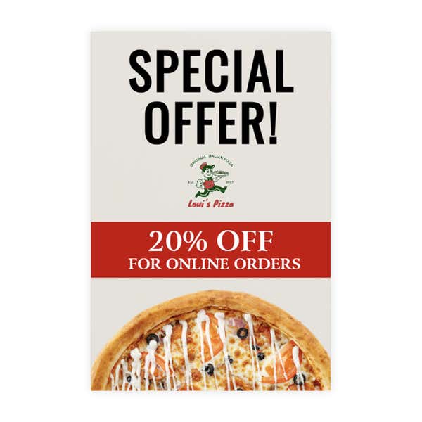 Special offer sign design artwork on a white background