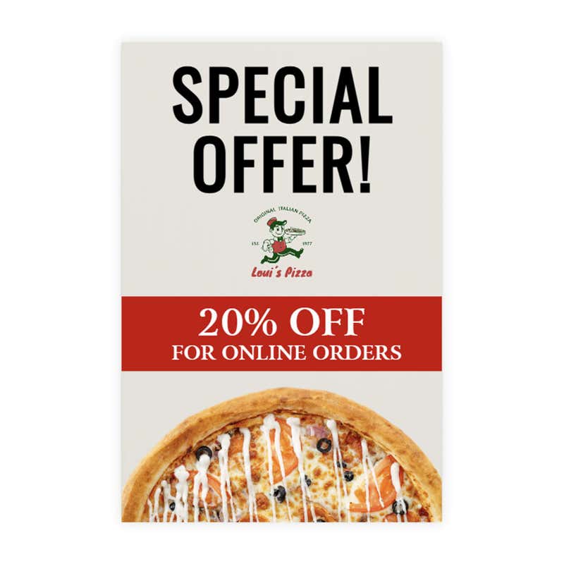 Special offer sign design artwork on a white background