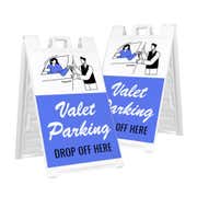 Valet Parking Drop Off A-Frame Sign with Custom Text