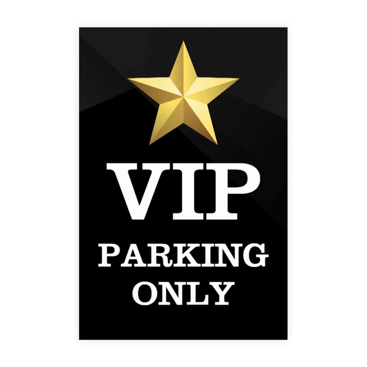 VIP parking sign design artwork on a white background