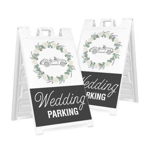 Wedding Parking A-Frame Sign with Custom Text