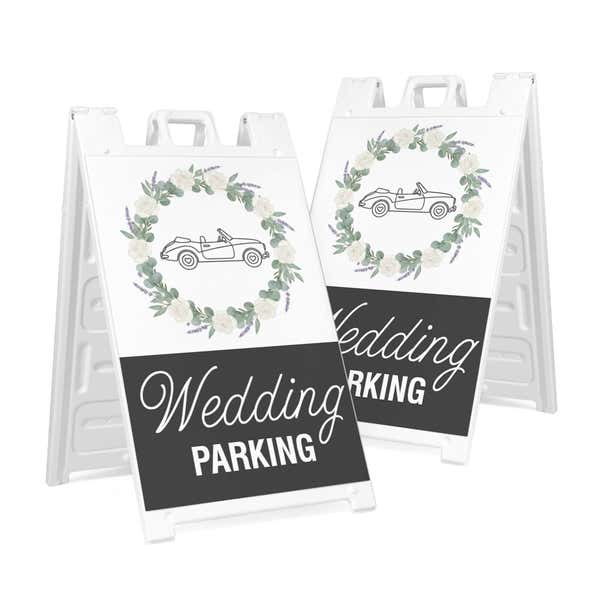 Wedding Parking A-Frame Sign with Custom Text
