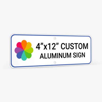 4" x 12" Aluminum Sign Add-On