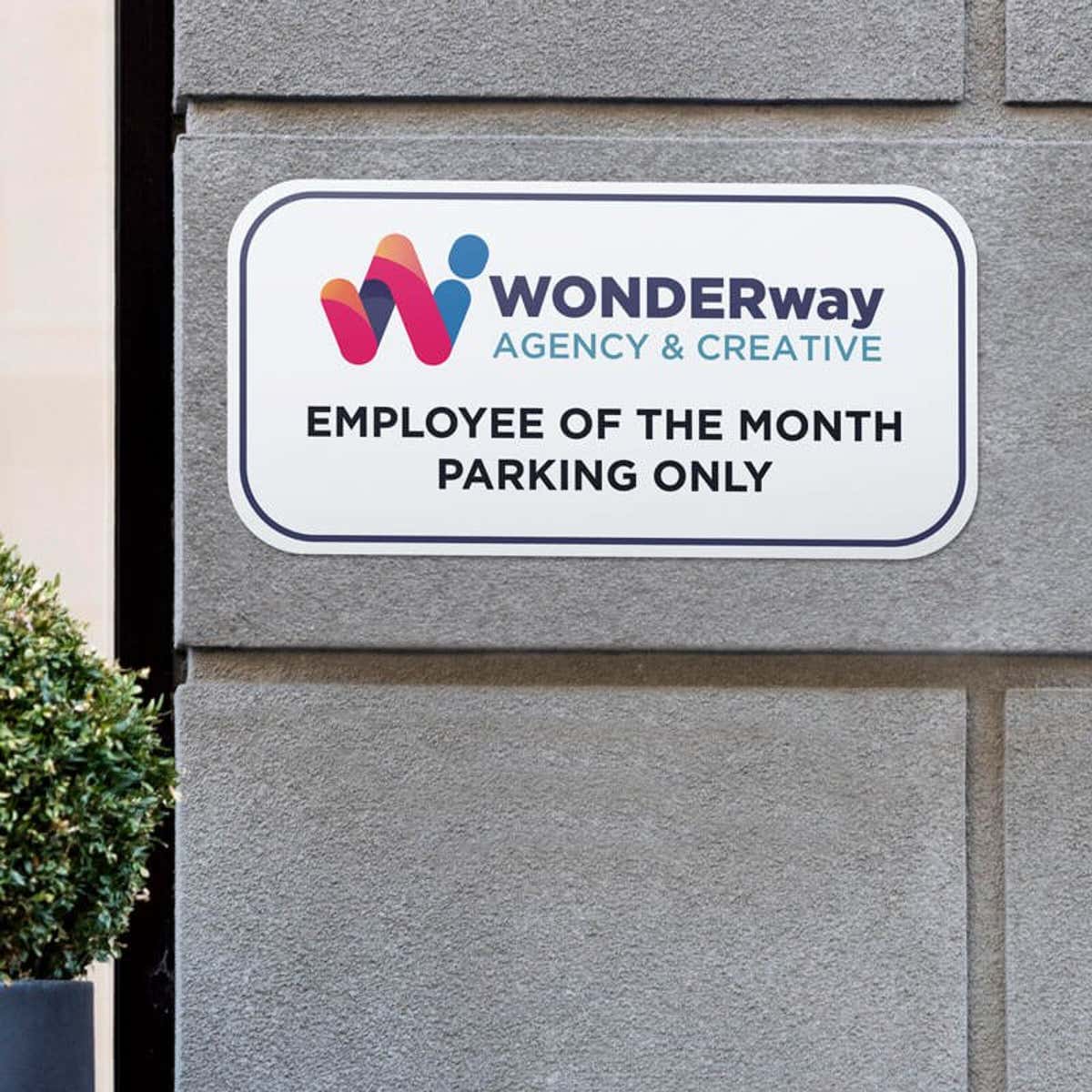 Aluminum Sign for Employee of the Month Parking