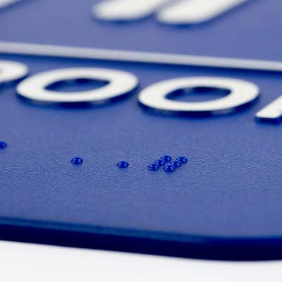 Design Your Own 9" x 6" ADA Braille Sign - alternate view