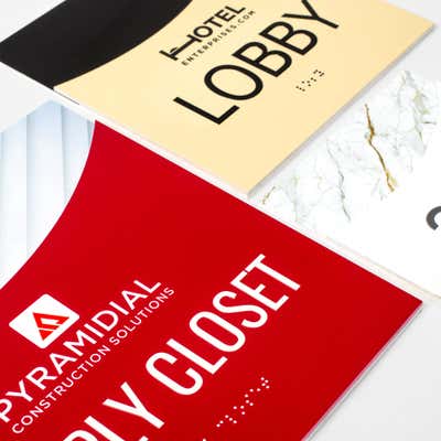 Custom ADA Sign - Modern Arch Design - alternate view
