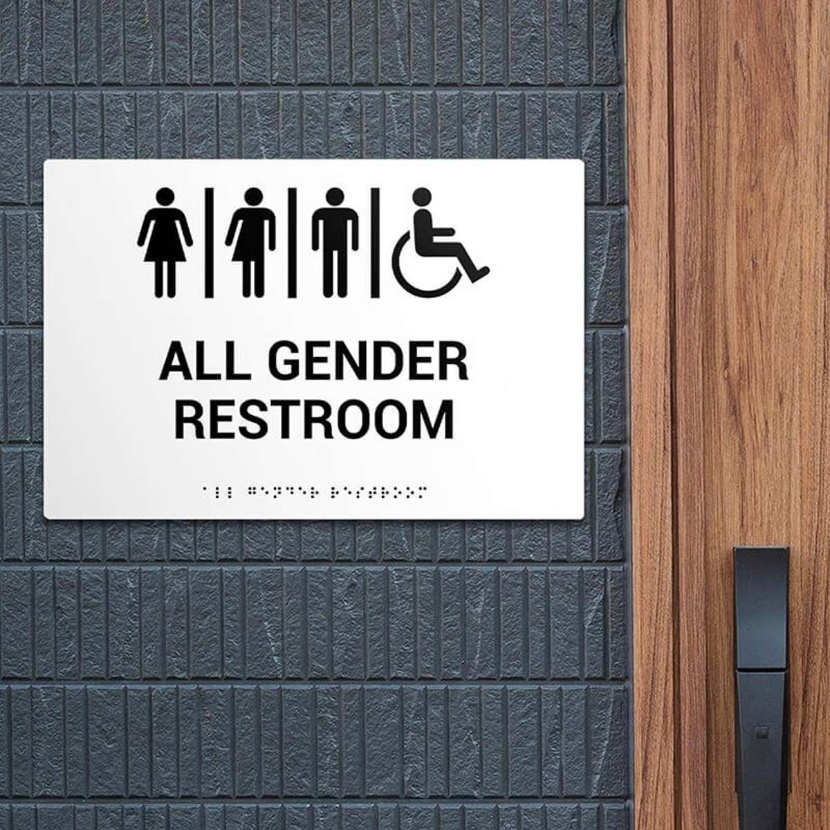 Custom ADA Sign for an all gender restroom