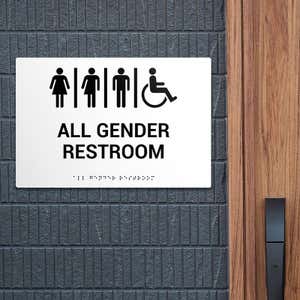 Custom ADA Sign for an all gender restroom
