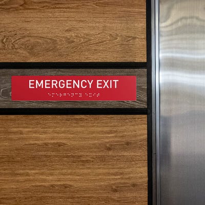 ADA 2" x 10" Horizontal Sign - alternate view