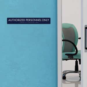 Custom ADA sign for authorized personnel only
