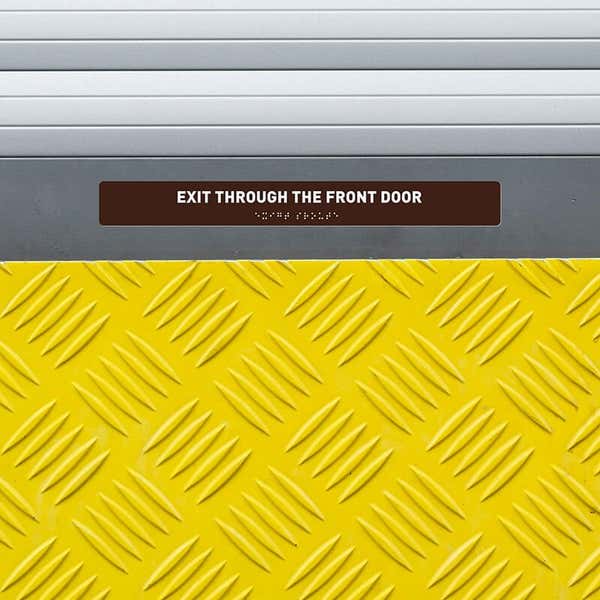 Custom ADA sign for an exit