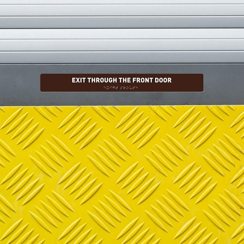 Custom ADA sign for an exit