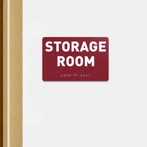 Custom ADA sign for a storage room