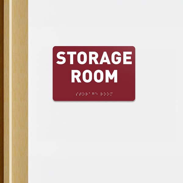 Custom ADA sign for a storage room
