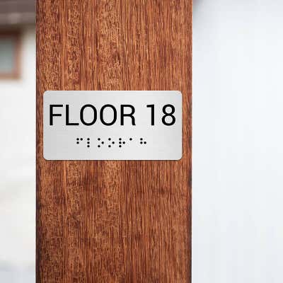 ADA 2" x 4" Horizontal Sign - alternate view