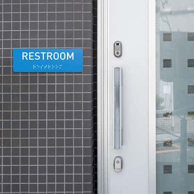 ADA 2" x 6" Horizontal Sign - alternate view