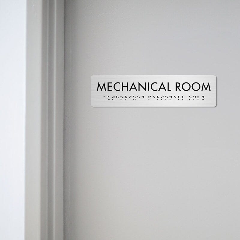 Custom ADA sign for a mechanical room