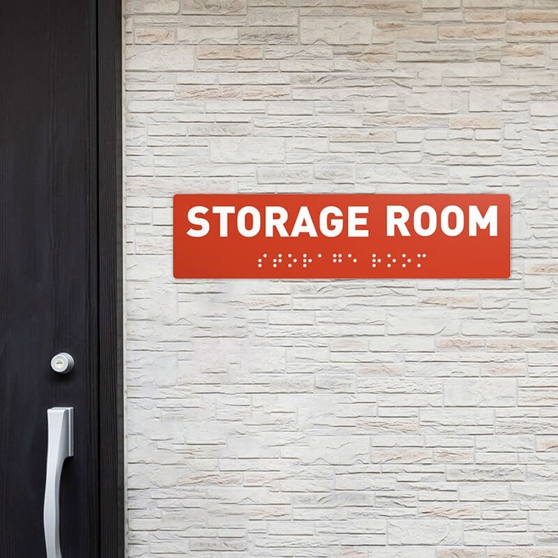 Custom ADA sign for a storage room