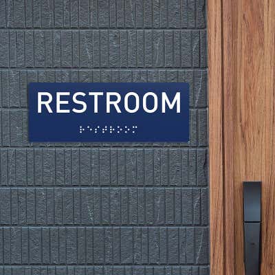ADA 3" x 8" Horizontal Sign - alternate view