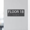 Custom ADA sign for an 18th room