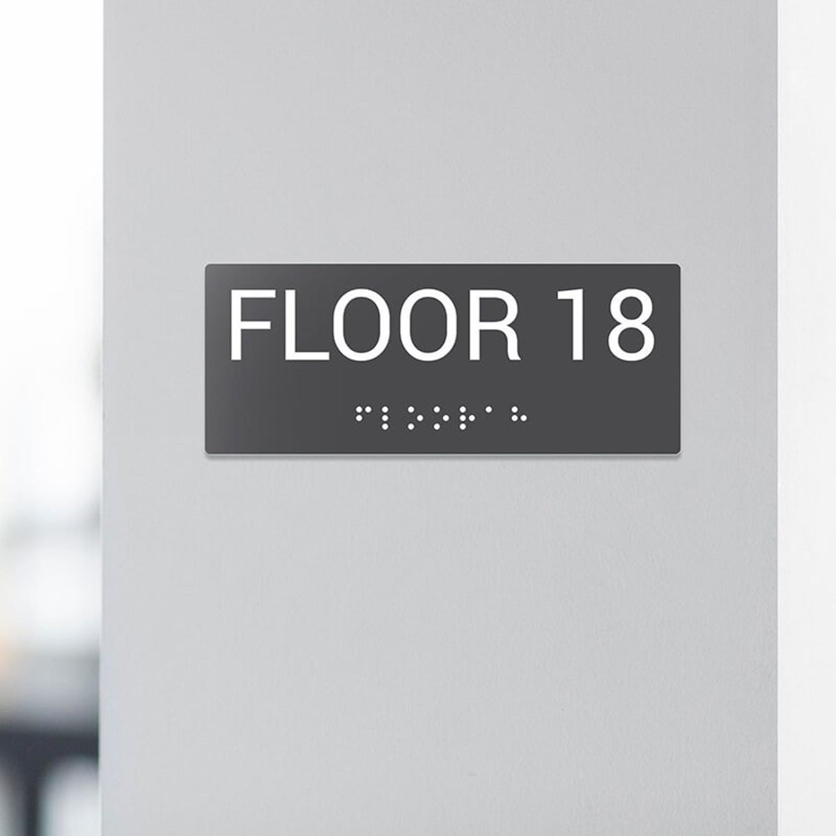 Custom ADA sign for an 18th room