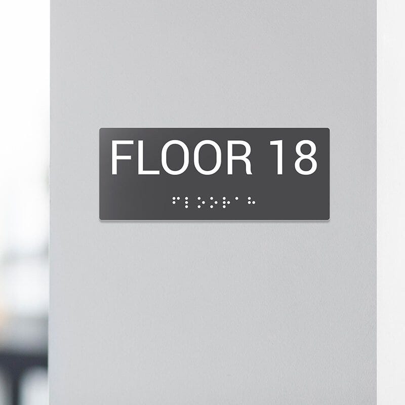 Custom ADA sign for an 18th room