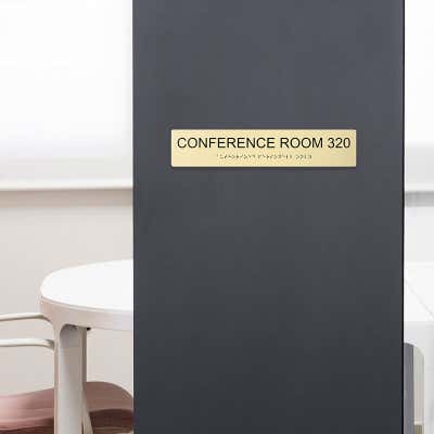 ADA 4" x 20" Horizontal Sign - alternate view