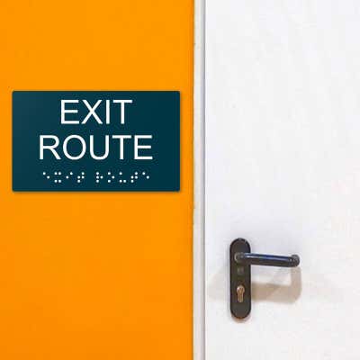 Custom ADA Braille Sign, 6" x 10" (Horizontal) - alternate view