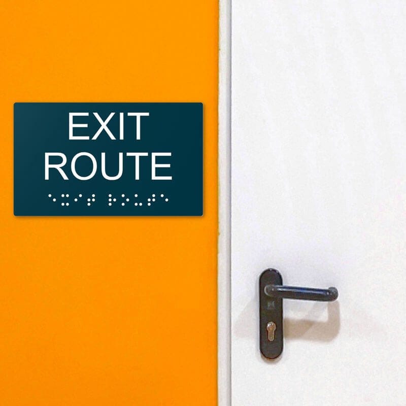Custom ADA sign for an exit route