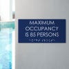 Custom ADA sign for a maximum occupancy warning
