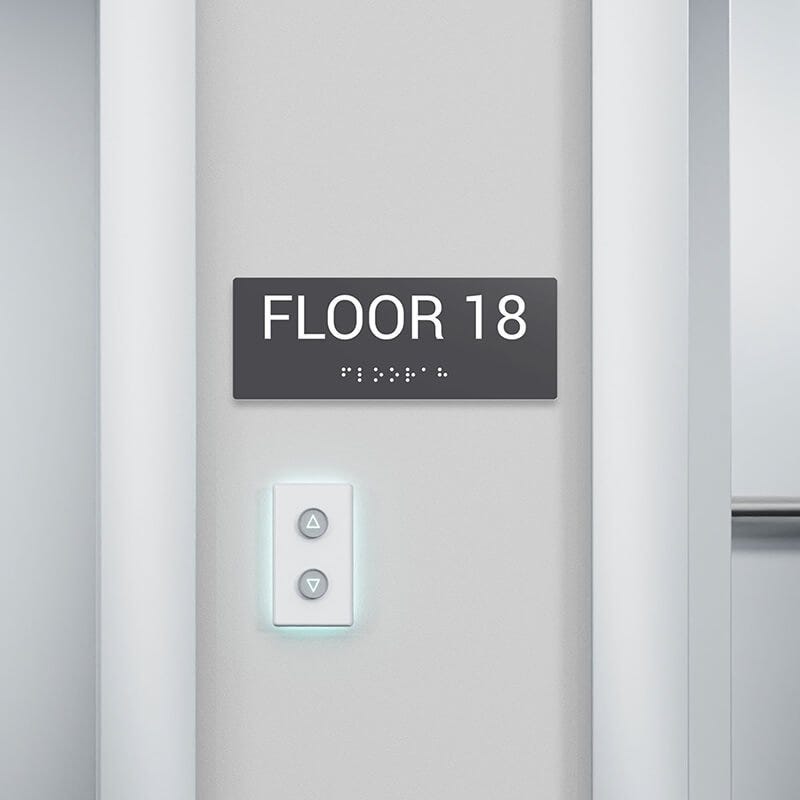 Custom ADA sign for a hotel floor