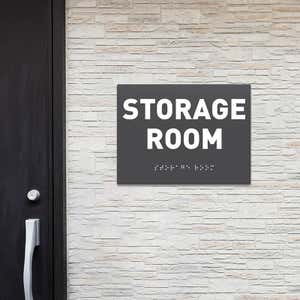 Custom ADA sign for a storage room
